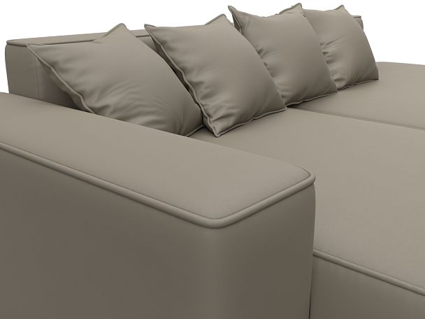 Диван угловой Лига-065 угол левый Экокожа бежевый - Вид 4