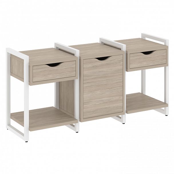 Тумба на опорах наборная "Loft" VR.L-TN-6.O дуб аттик/белый - Вид 1