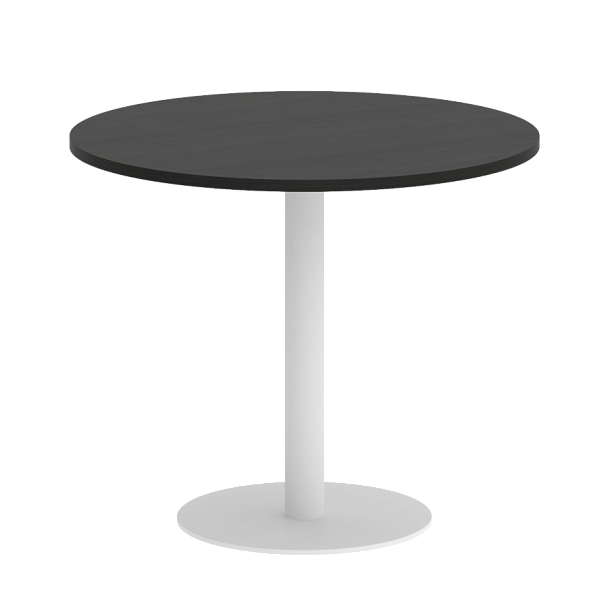 Home Office Стол круглый VR.SP-5-90.1 Суар тёмный/Белый металл 900*900*750 - Вид 1