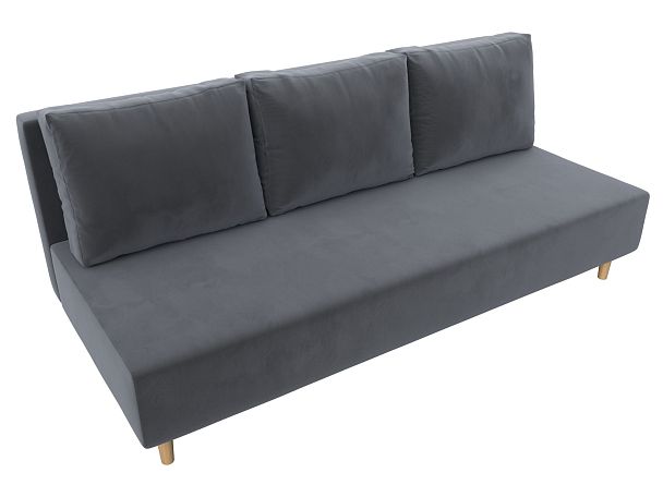 Диван прямой Лига-033 Велюр серый - Вид 5
