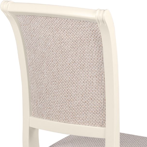 Комплект деревянных стульев с мягким сиденьем Арктос Слоновая кость/Кремовая рогожка, 4 шт. - Вид 9