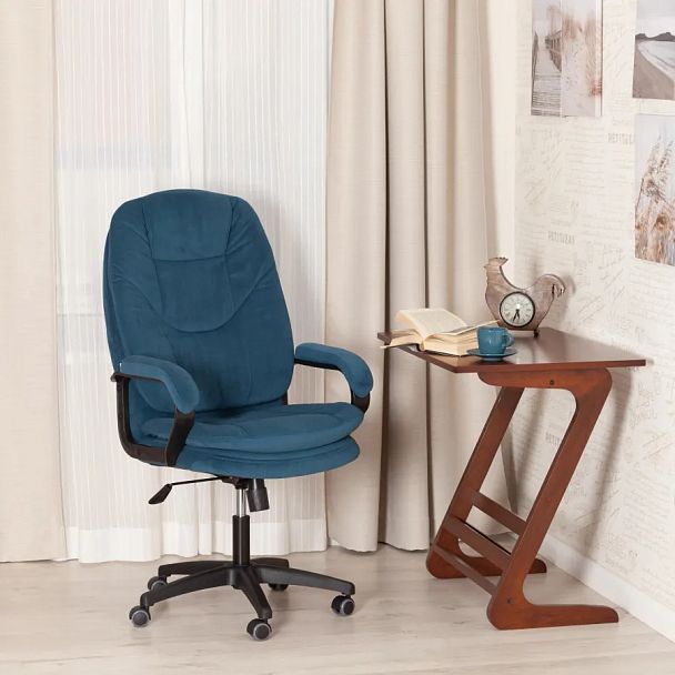 Кресло Комфорт Лт/Comfort Lt (22), флок, синий - Вид 17