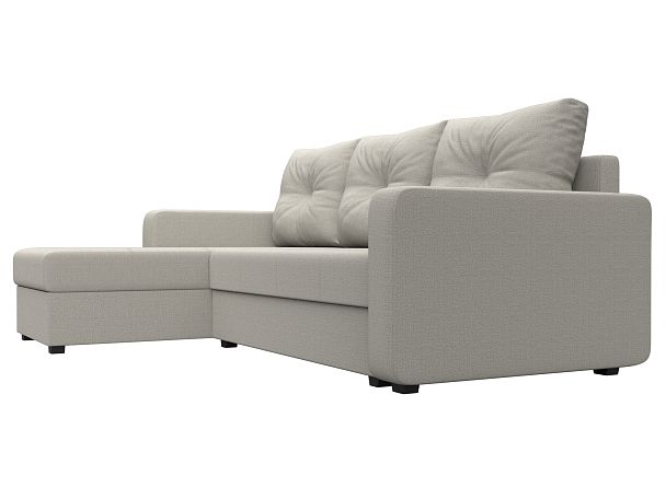 Диван угловой Ливерпуль Лайт левый угол Рогожка бежевый - Вид 3