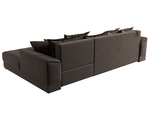 Угловой диван НордСтар правый угол Велюр коричневый - Вид 5