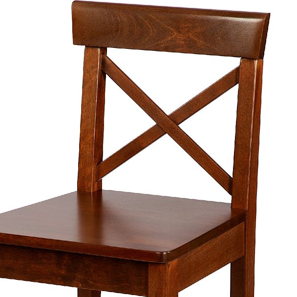 Стул полубарный деревянный с жестким сиденьем Бергольф Темный орех - Вид 6