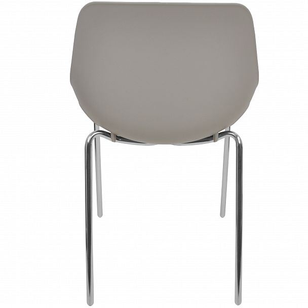 Стул Q5 (4 ножки) каркас хром, серый, стопируемый - Вид 3