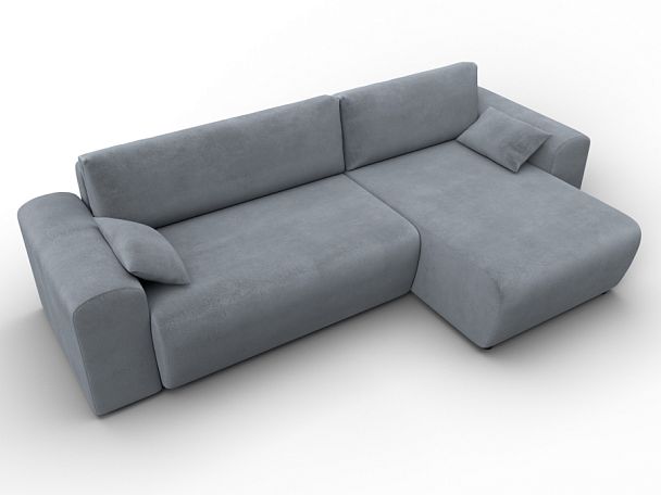 Диван угловой Лига-099 угол универсальный Велюр серый - Вид 6