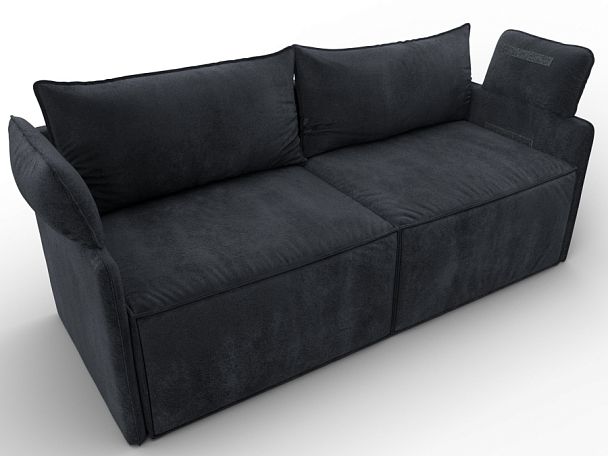 Диван прямой модульный Лига-106 Велюр серый - Вид 7