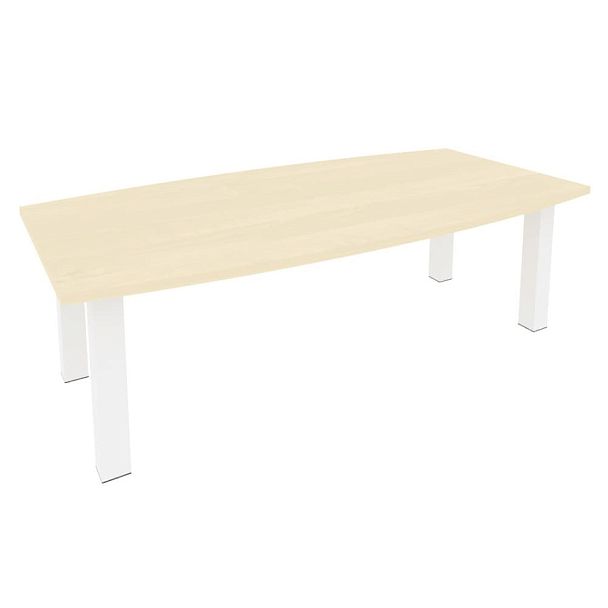 First Стол переговорный KPRG-1 Клён/Белые опоры 2400*1200*750 - Вид 1
