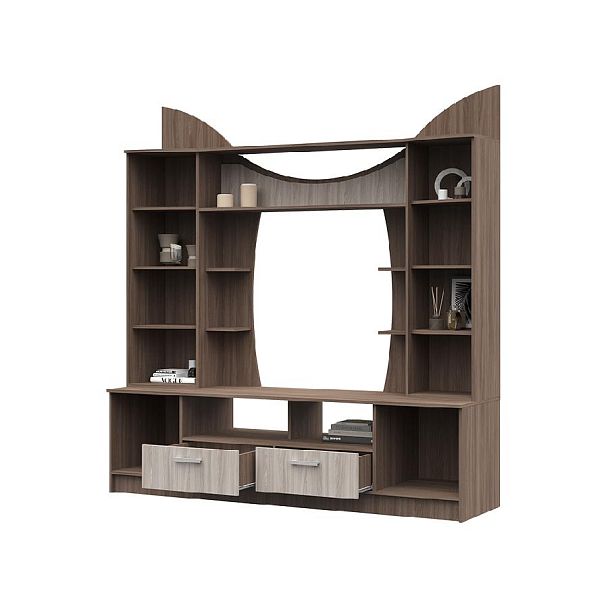 Гостиная ОЛЬБИЯ центральная секция шимо темный/шимо светлый - Вид 2