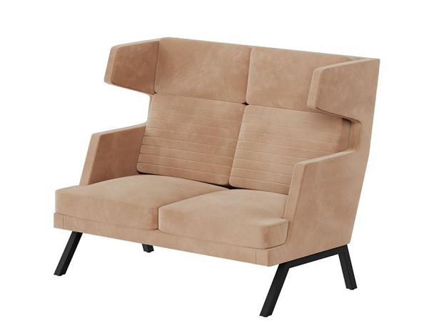 Aldo Диван двухместный высокий ALD-02 Timless 020/Металл Черный 1430*960*1180 - Вид 1