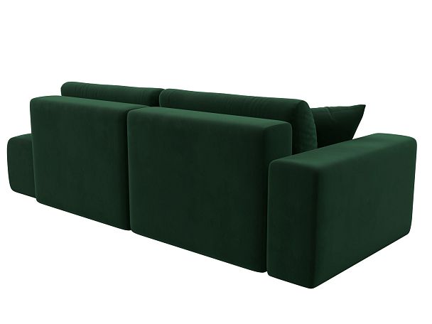 Диван прямой Лига-036 Модерн подлокотник слева Велюр зеленый - Вид 5