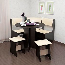 Андрей-1 Кухонный уголок Тип 1 мини венге/бежевый - Фото предпросмотра