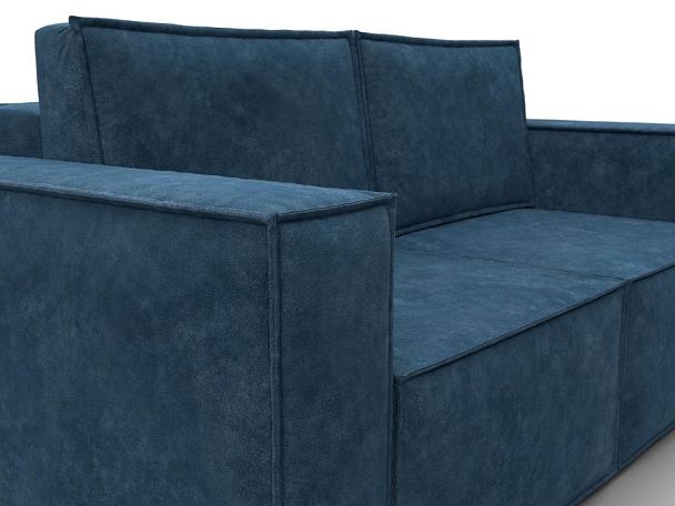 Диван прямой Куба мини Велюр синий - Вид 4