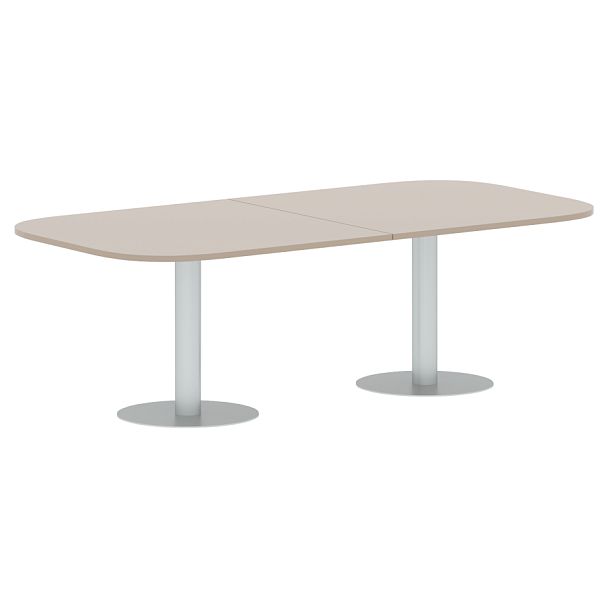 Конференц стол ПРГ-8 Мокачино/Алюминий 2400х1200х750 - Вид 1