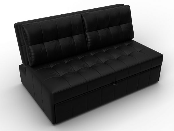 Диван прямой Лига-107 (140) Экокожа черный - Вид 6