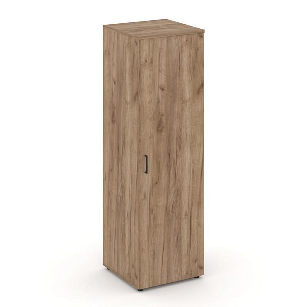 Стайл Проджект Гардероб узкий глубокий SN.GB.E-002 Дуб Табак/Черный Ручки 600*600*1982 - Вид 1