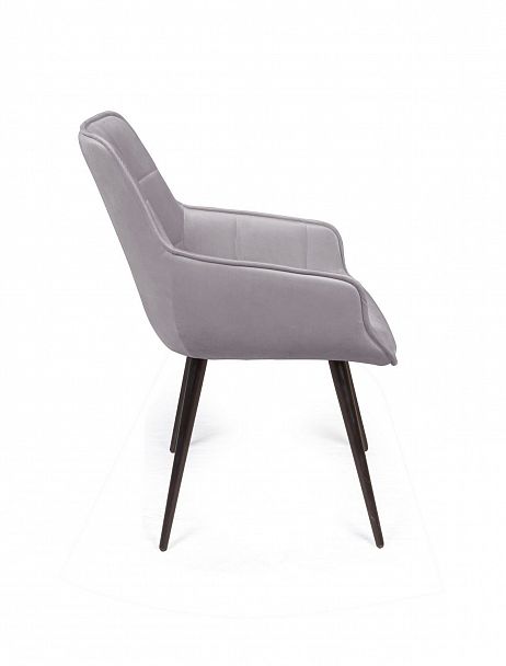 Стул Capri поворотный 90 градусов, функция возврата, антишум бархат светло-серый 26/ опора конус - Вид 4