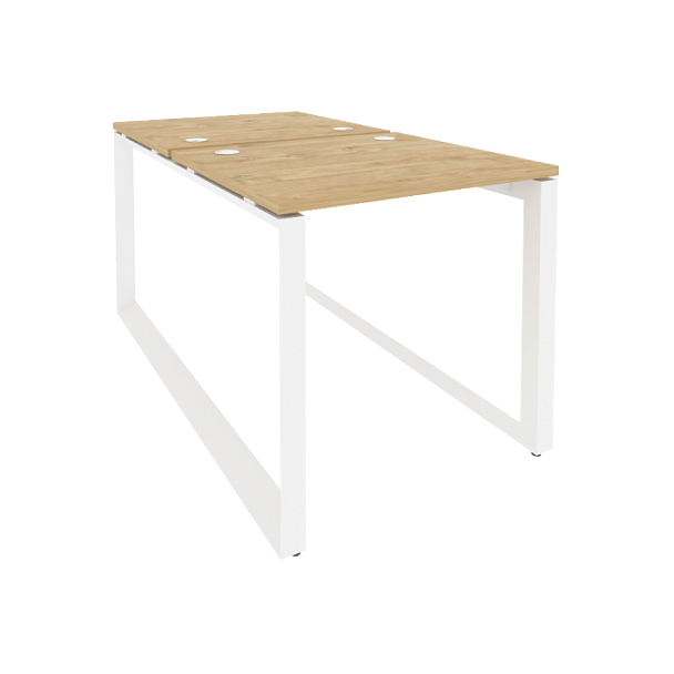 Onix Рабочая станция на О-образном м/к O.MO-D.RS-2.0.7 Тиквуд светлый/Белый металл 780*1475*750 - Вид 1