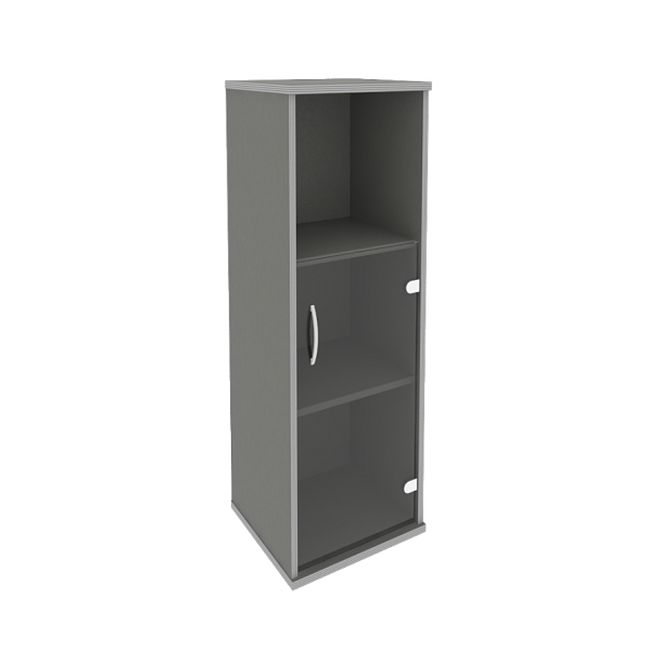 Riva Шкаф средний узкий правый А.СУ-2.2 (R) Металлик 404*365*1215 - Вид 1