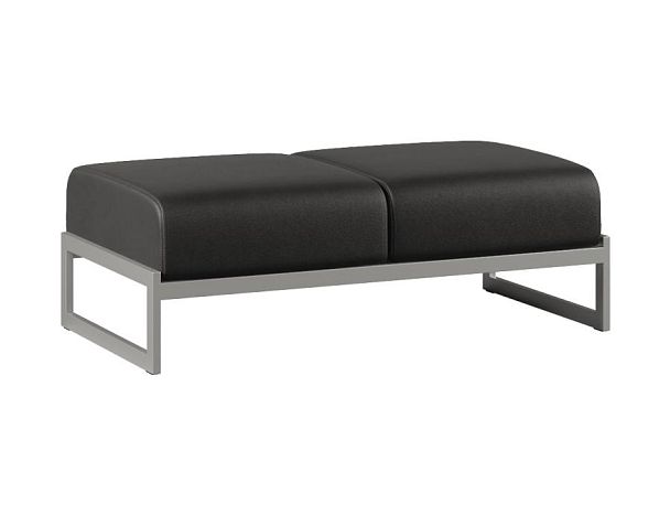 Пуф Everprof Solo Everprof Solo двухместный Металл Серый Экокожа Черный - Вид 1