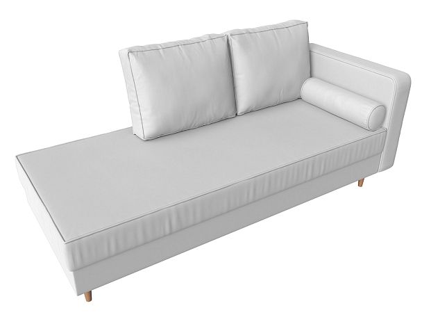 Кушетка Прайм правый (полностью экокожа белая) - Вид 5