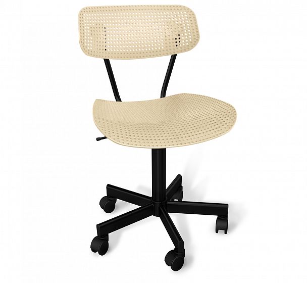 Стул подъемно-поворотный Sheffilton SHT-S85/S121М бежевый/черный муар - Вид 2