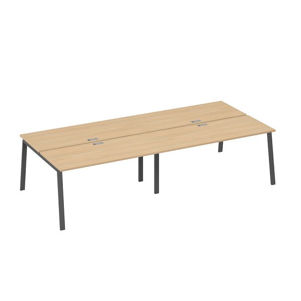 Рабочая станция на металлокаркасе TRE (4х160) A4 А4 Б3 175-2 БП натуральный дуб / металлокаркас антрацит - Вид 1