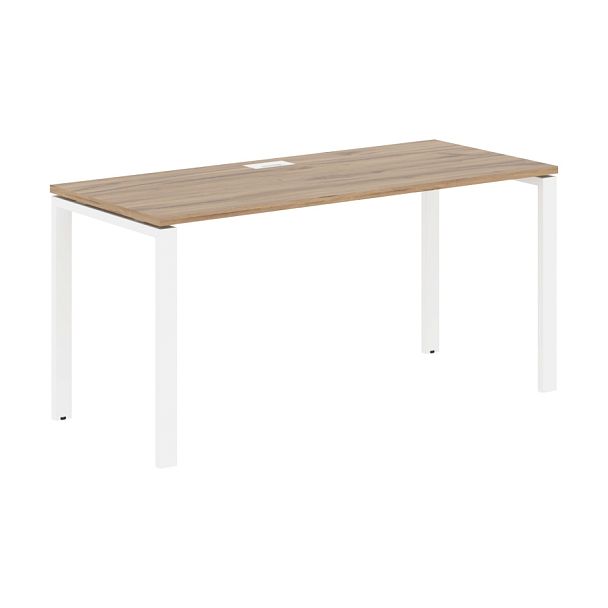 Стол прямой EUST 1567 Дуб Денвер светлый/Белый 1560х670х750 EDIS - Вид 1
