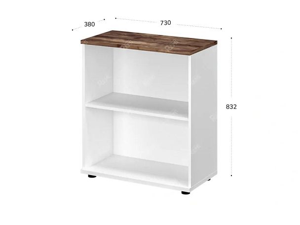 TANDEM RTD047-73U-SH Стеллаж ун-й 730х380х832 Таксония шоколадная/Белый - Вид 2