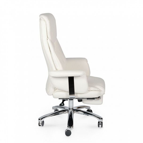 Кресло Парламент / (ivory) сталь + хром / слоновая кость экокожа - Вид 2