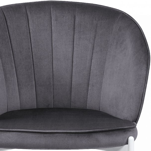 Комплект кухонных стульев Миэль серый велюр/белый, 3 шт. - Вид 7