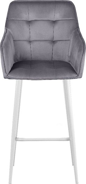 Комплект барных поворотных кресел Мони К, темно-серый H-15/белый, 2 шт. - Вид 3
