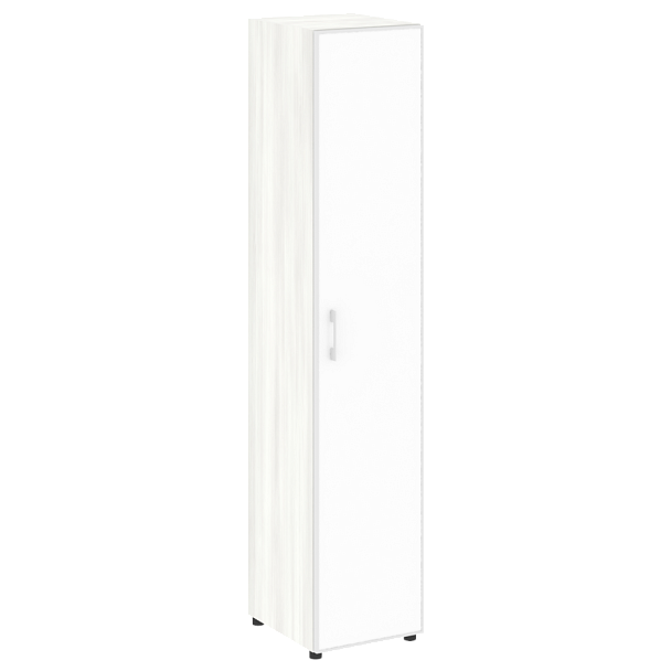 Yalta Шкаф узкий LT.SU-1.10 R (R) white Снежная патина/Стекло white 400*450*1987 - Вид 1