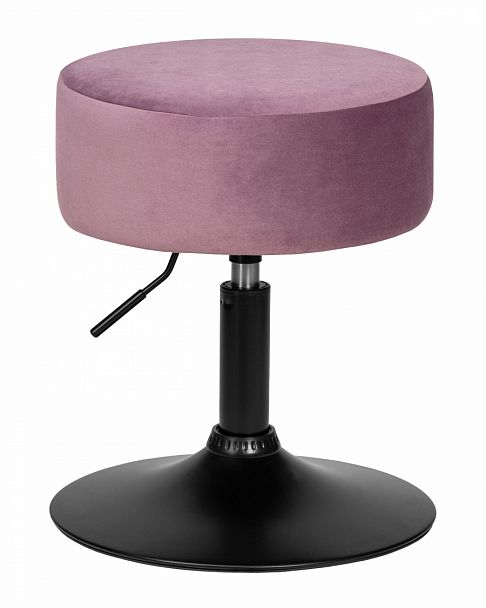 Пуф DOBRIN DANNY BLACK (пудрово-сиреневый велюр (MJ9-52)) - Вид 1