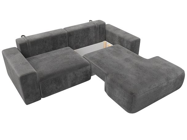 Диван угловой Лига-036 НПБ Классик правый угол Велюр серый - Вид 7
