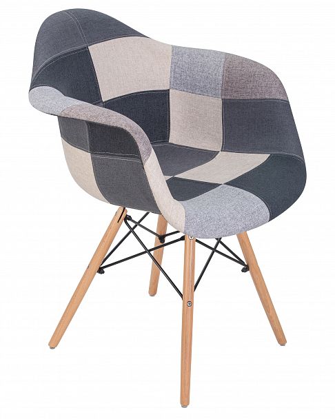 Стул обеденный DOBRIN DAW RACHEL (ножки светлый бук, сиденье 002 Puzzle) - Вид 7