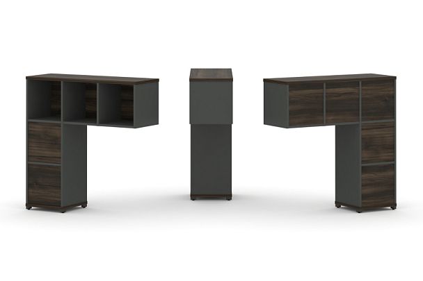 Concept Надставка низкая CN.ONN-003 Дуб Мали/Антрацит/Металл Антрацит 1099*365*1130 - Вид 1