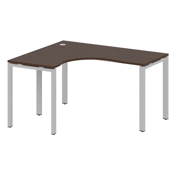 Metal System Стол криволинейный левый на П-образном м/к БП.СА-3 (L) Венге/Серый металл 1400*1200*750 - Вид 1
