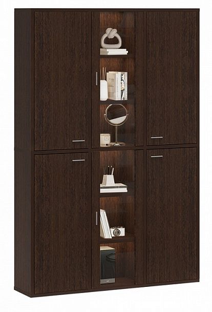 Шкаф-витрина Домино СУ(ш3в2)+4ФГ+2ФС Венге - Вид 2