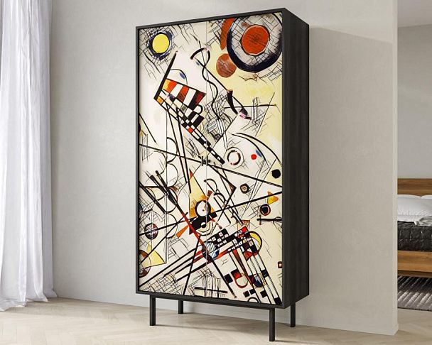 Шкаф двухдверный Emerson by Kandinsky арт EM091/Print_01 - Вид 3