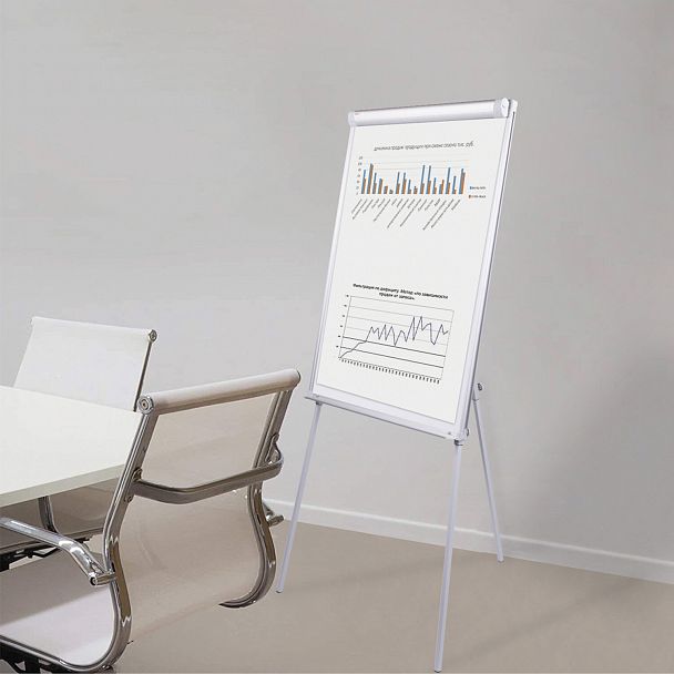 Доска-флипчарт с дополнительными держателями для бумаги, магнитно-маркерная, 70х100 см, тренога, STAFF, 238004 - Вид 11