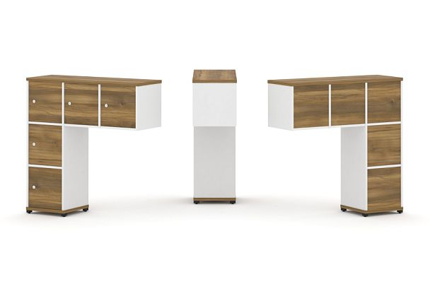 Concept Надставка низкая CN.ONN-007 Сандал Янтарный/Белый Бриллиант/Металл Черный 1099*365*1130 - Вид 1