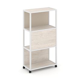 Shelf Mobile Стеллаж 4 уровня 1 секция VR.LT-STK-405.08 Денвер Светлый/Металл Белый/W-04 800*400*1523 - Фото предпросмотра