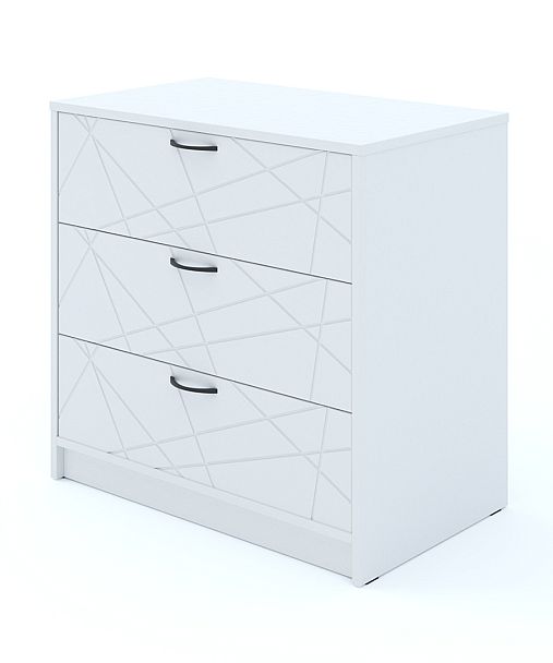 Комод "Комоды  для гостиной"  ПК-ОБИ-КД80Х48Я3/ПЛ-В1-76 белый - Вид 1