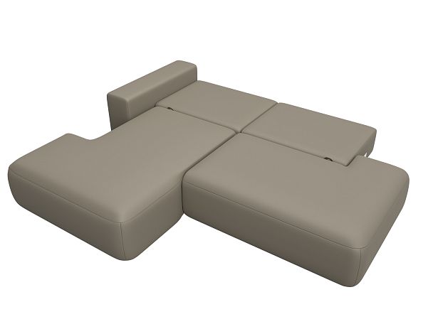 Диван угловой Лига-036 НПБ Модерн левый угол Экокожа бежевый - Вид 9