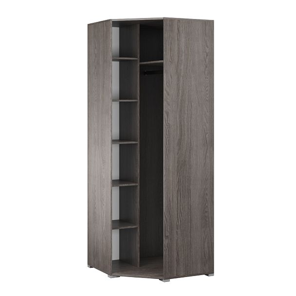 Спальня Теана шкаф угловой ясень анкор темный - Вид 2