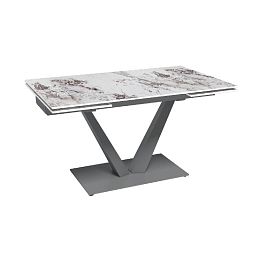 Стол раскладной Malibu (140+40+40), керамика глянцевая Patagoniya - Фото предпросмотра