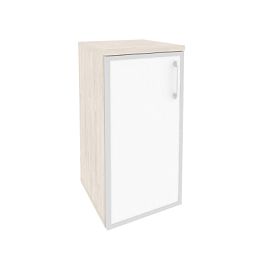 Onix Шкаф низкий узкий левый O.SU-3.2 R (L) white Денвер светлый/Стекло white 400*420*823 - Фото предпросмотра