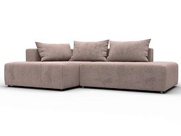 Диван угловой Лига-103 НПБ угол левый Велюр бежевый - Фото предпросмотра